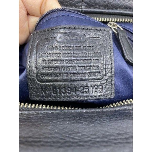 coach large black leather cross body bag - Picture 8 of 10